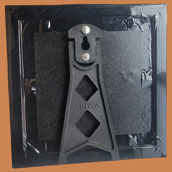 Vintage 1990s Small South Indian Tanjore Painting of Adorned Elephant - Picture 4 of 5